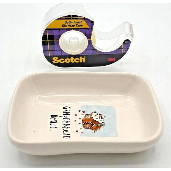 Rae Dunn by Magenta Gingerbread House Snack Plate Replacement Small Ceramic Dish - Picture 6 of 7